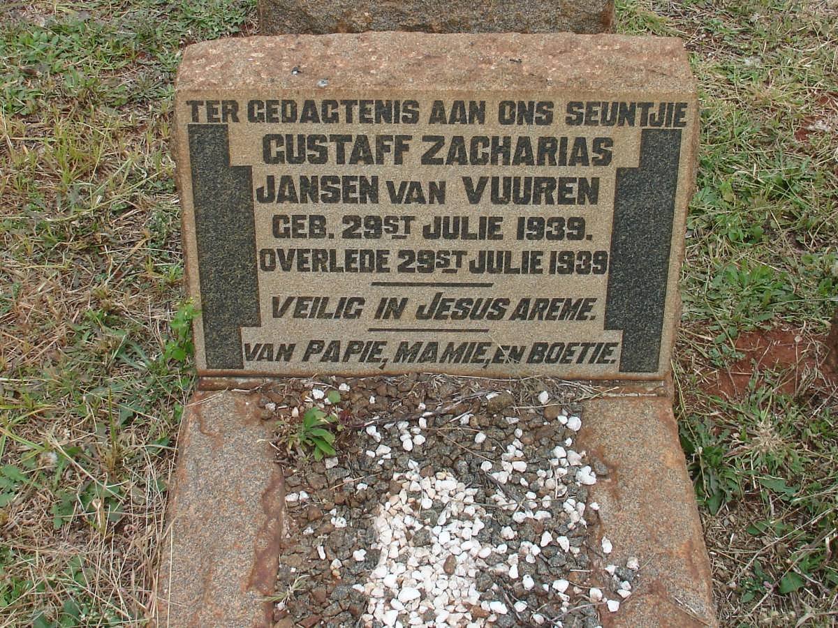 VUUREN Gustaff Zacharias, Jansen van 1939-1939