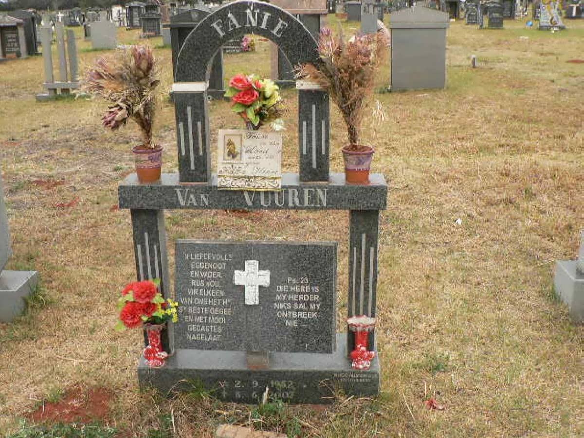 VUUREN Fanie, van 1952-2007