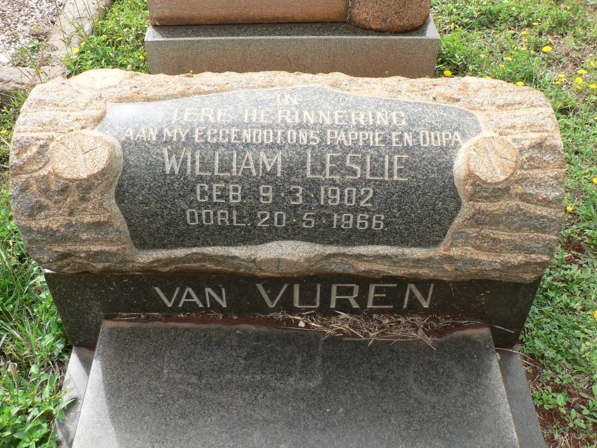 VUREN William Leslie, van 1902-1966