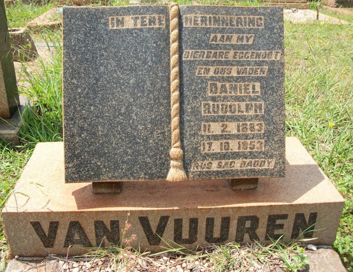 VUUREN Daniel Rudolph, van 1883-1953