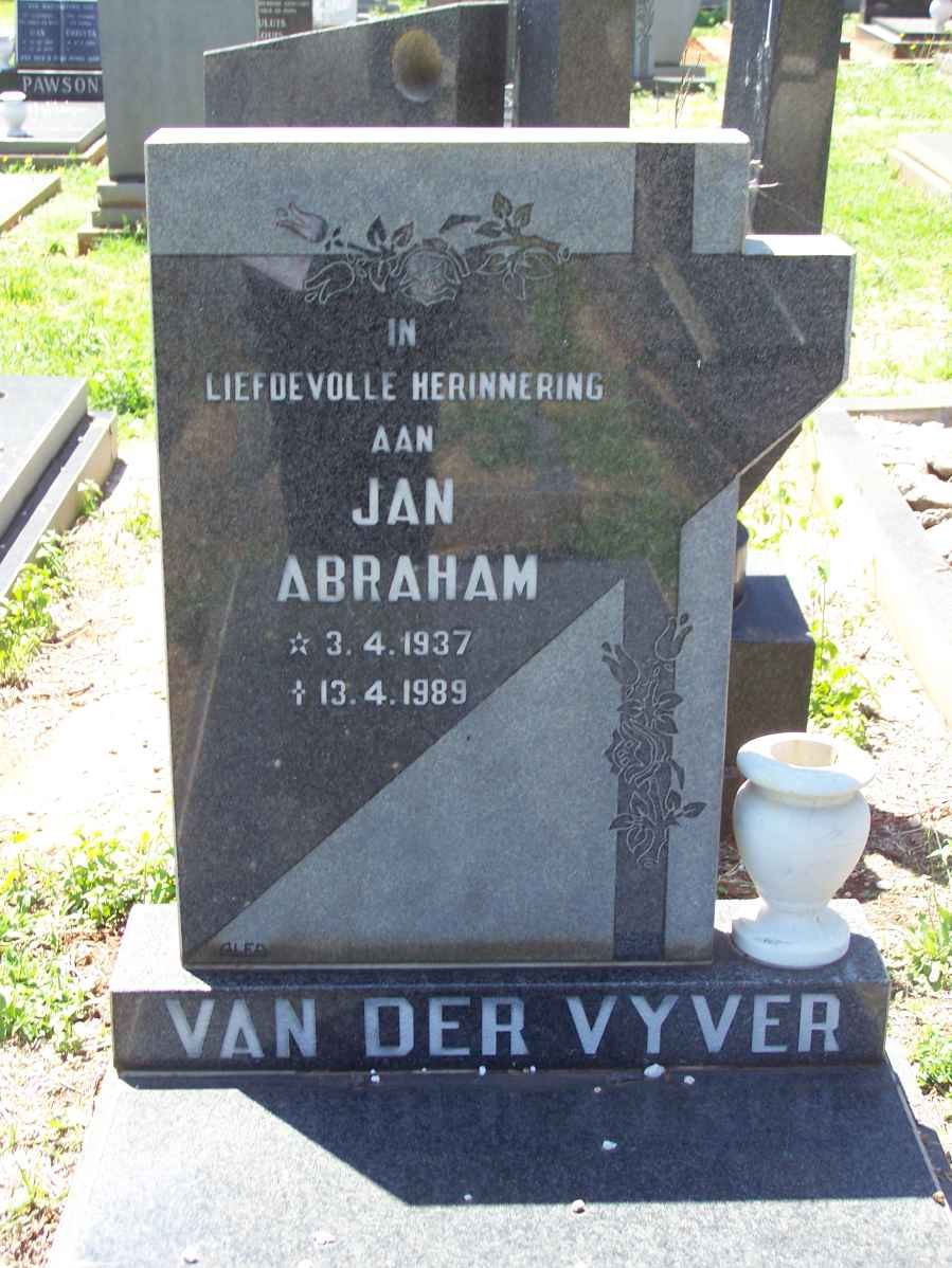 VYVER Jan Abraham, van der 1937-1989
