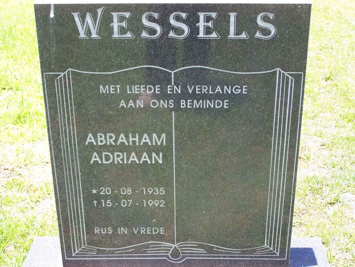 WESSELS Abraham Adriaan 1935-1992