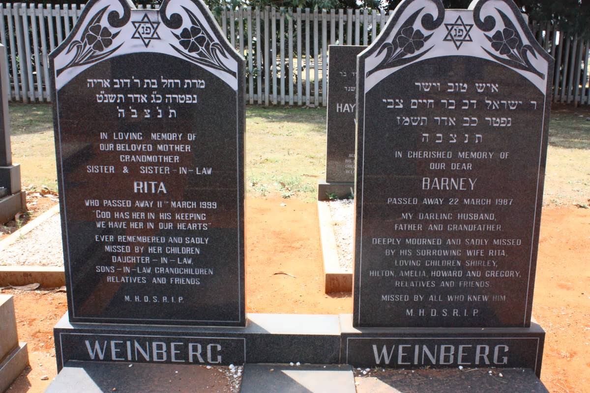 WEINBERG Barney -1987 &amp; Rita -1999