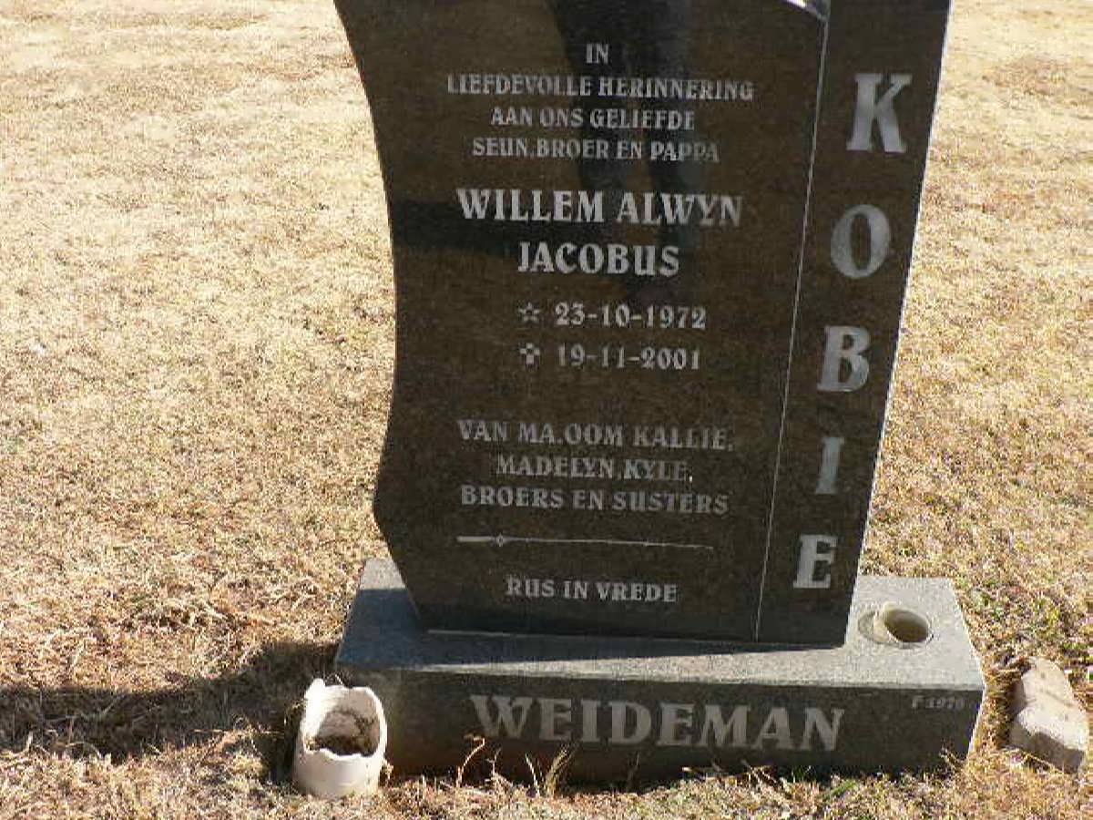 WEIDEMAN Willem Alwyn Jacobus 1972-2001