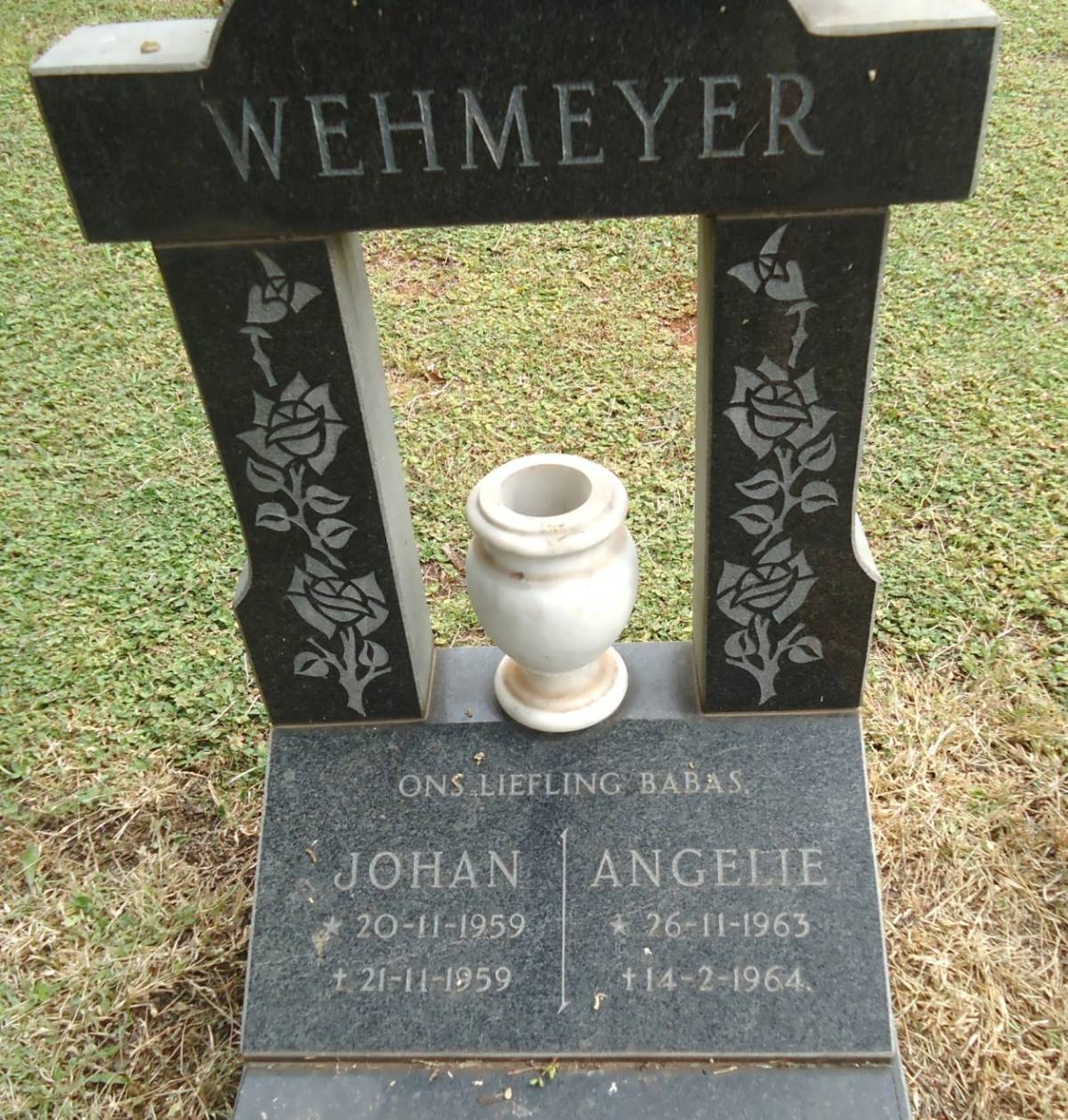 WEHMEYER Johan 1959-1959 :: WEHMEYER Angelie 1963-1964