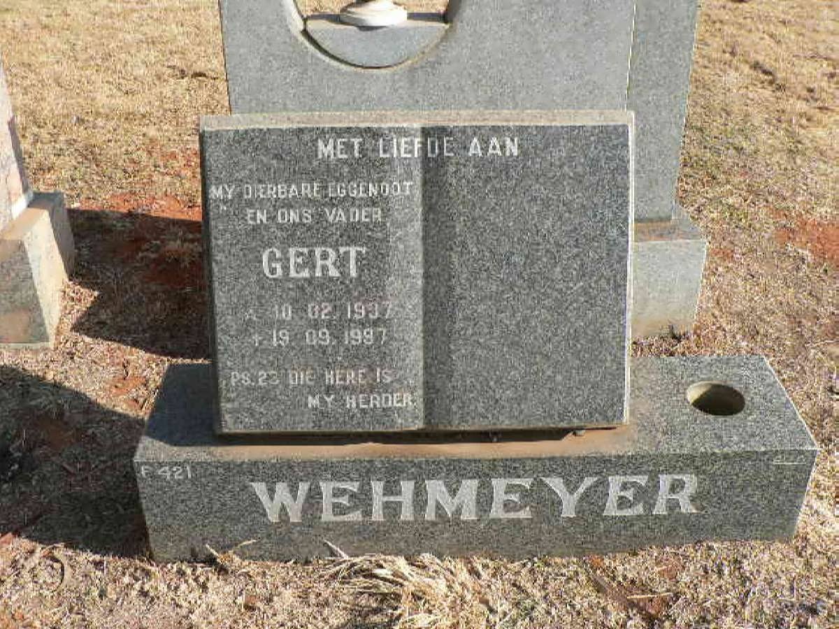 WEHMEYER Gert 1937-1997