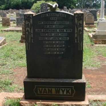 WYK Jan Anthonie, van 1905-1940
