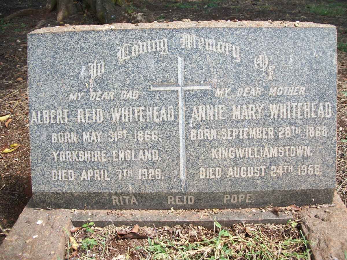 WHITEHEAD Albert Reid 1866-1929 &amp; Annie Mary 1868-1958