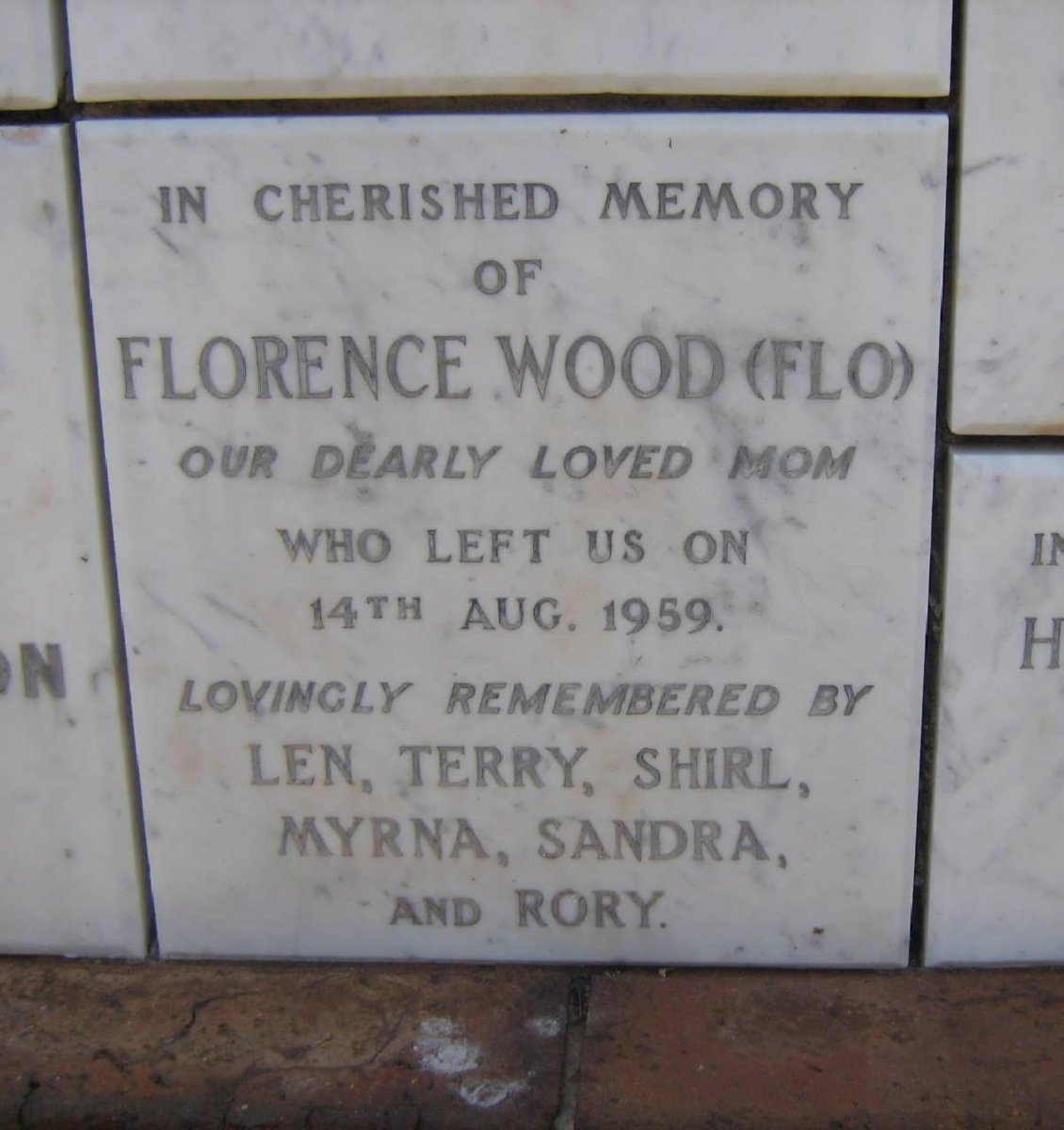 WOOD Florence -1959