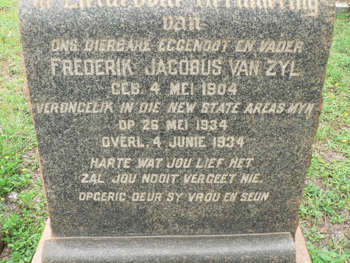 ZYL Frederik Jacobus, van 1904-1934