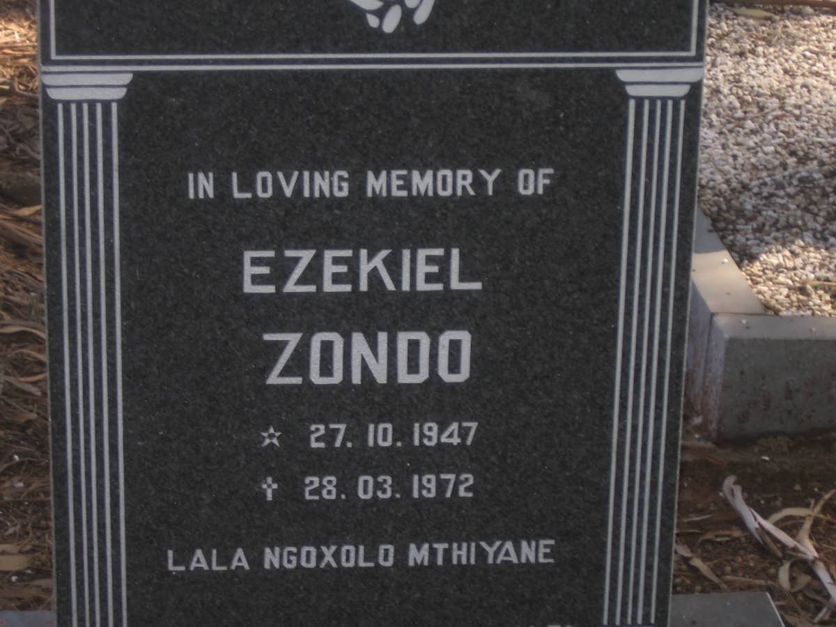 ZONDO Ezekiel 1947-1972