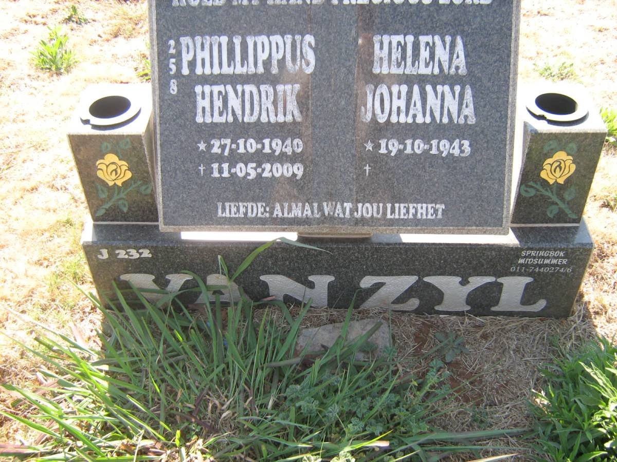 ZYL Phillippus Hendrik, van 1940-2009 Helena Johanna 1943-