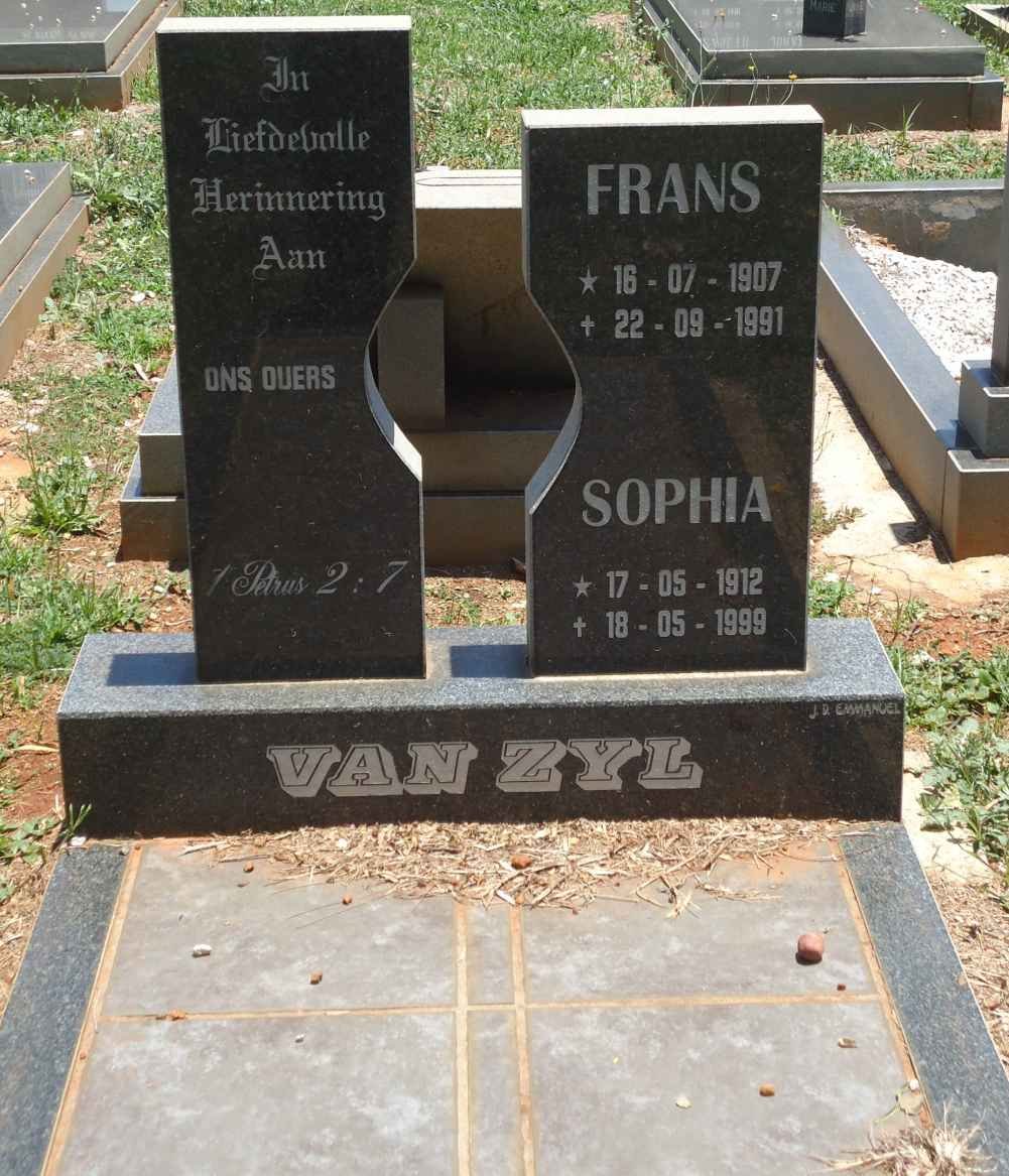ZYL Frans, van 1907-1991 &amp; Sophia 1912-1999