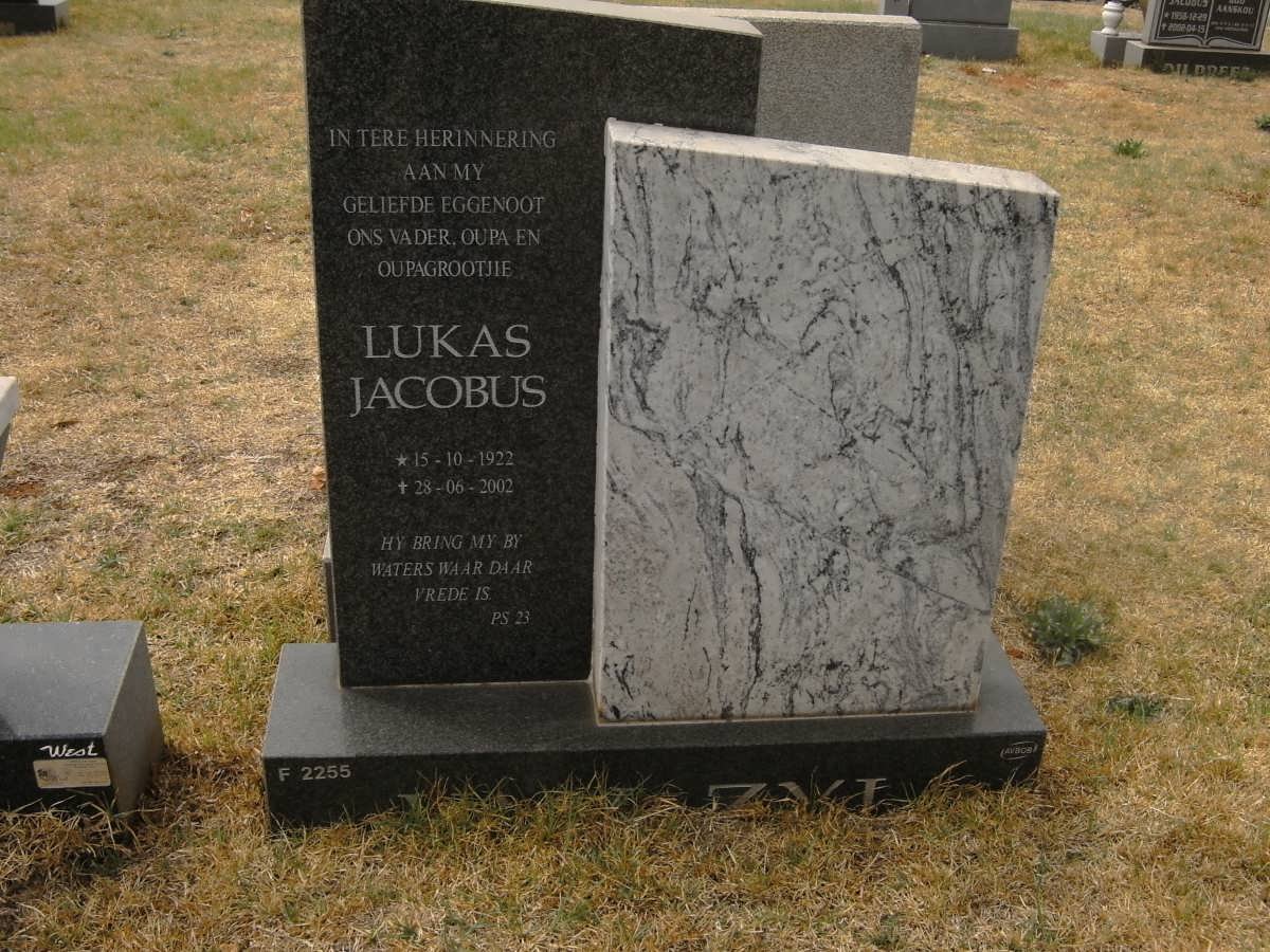 ZYL Lukas Jacobus, van 1922-2002