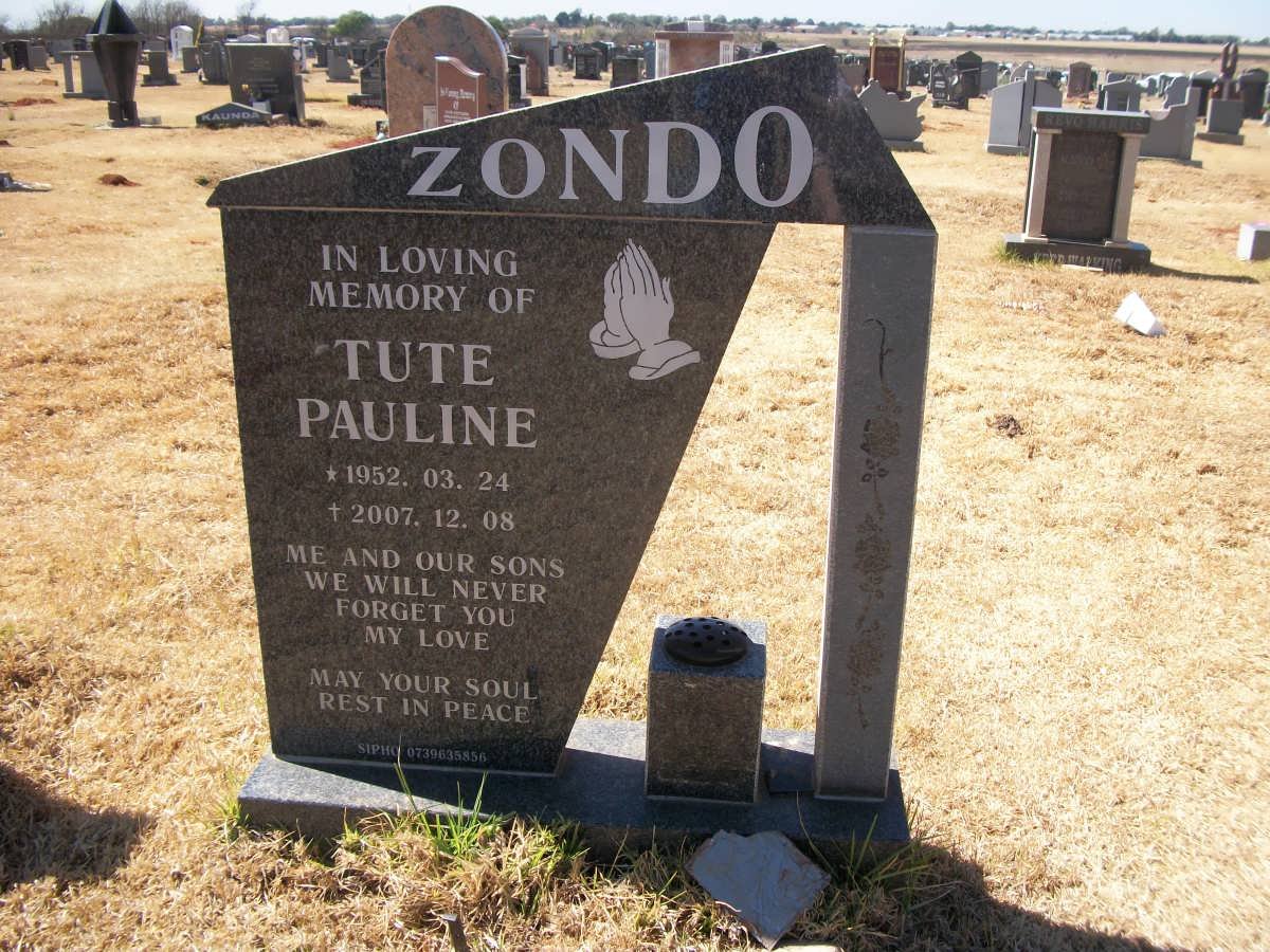 ZONDO Tute Pauline 1952-2007