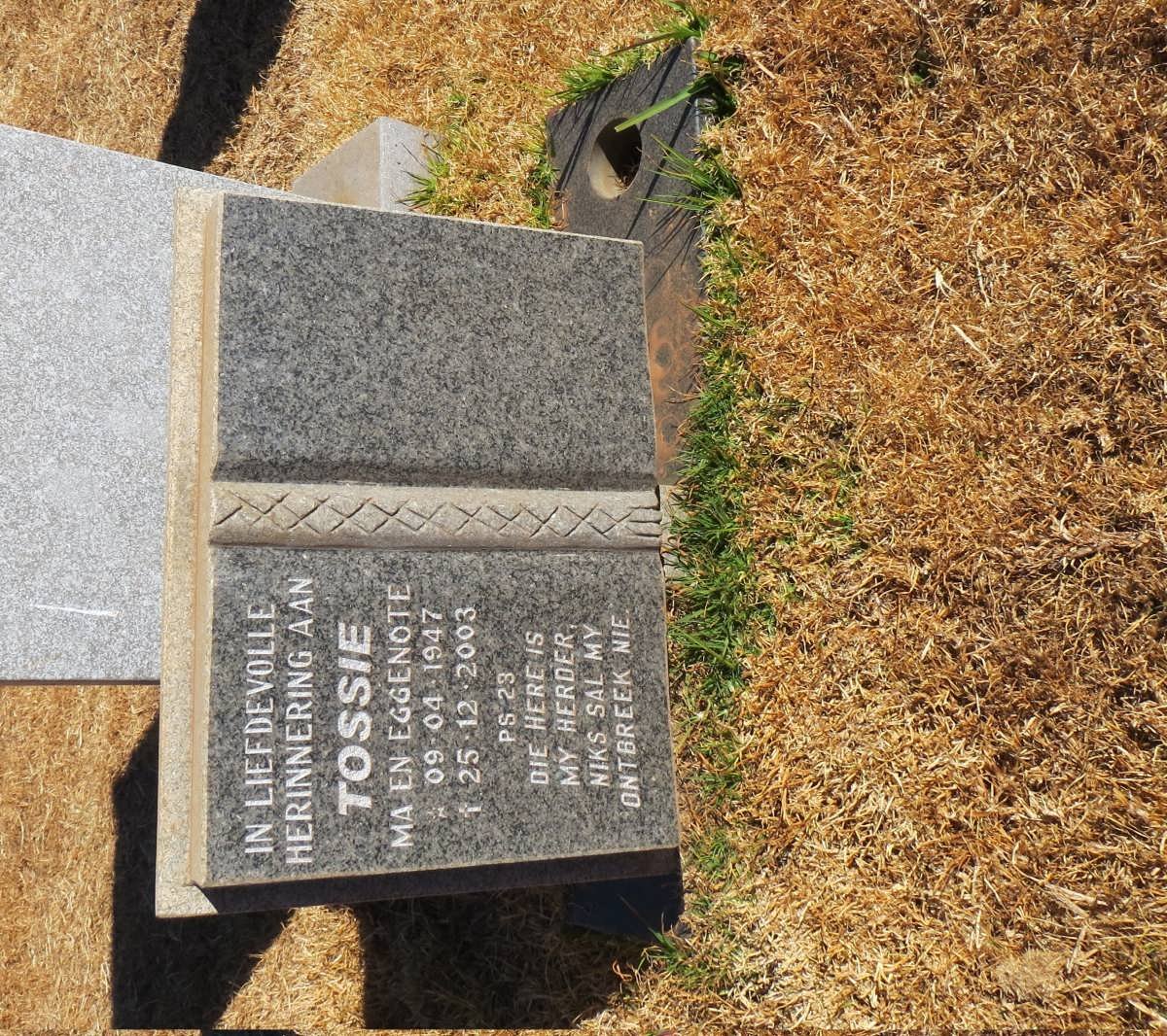 ? Tossie 1947-2003