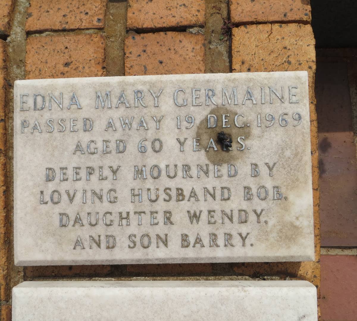 ? Edna Mary Germaine -1969