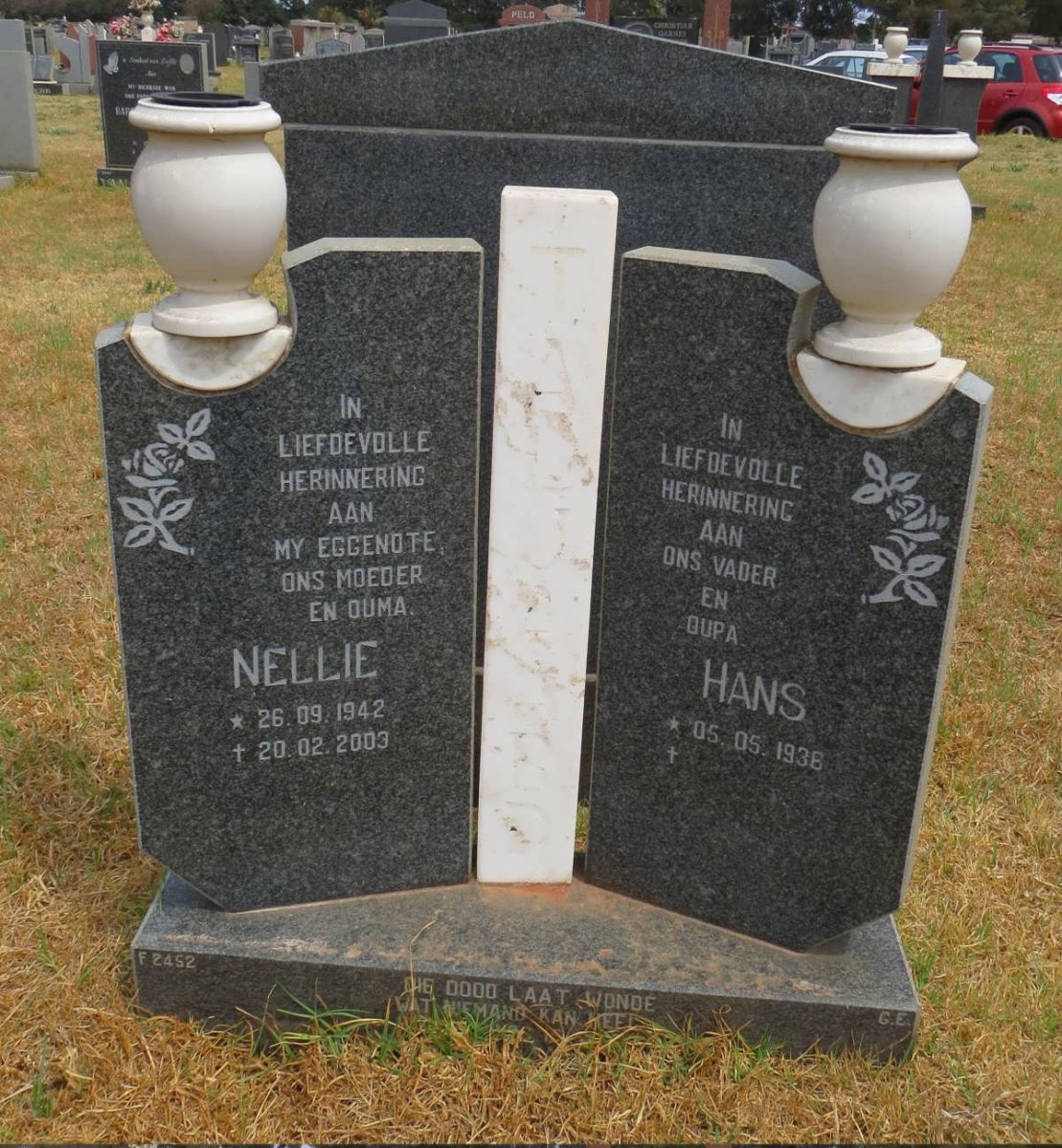 ? Hans 1936- &amp; Nellie 1942-2003