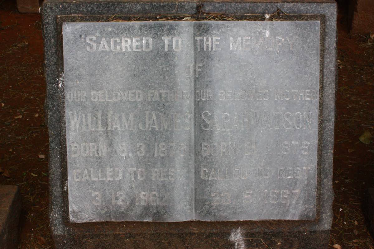 ? William James 1878-1962 &amp; Sarah Watson 1879-1967