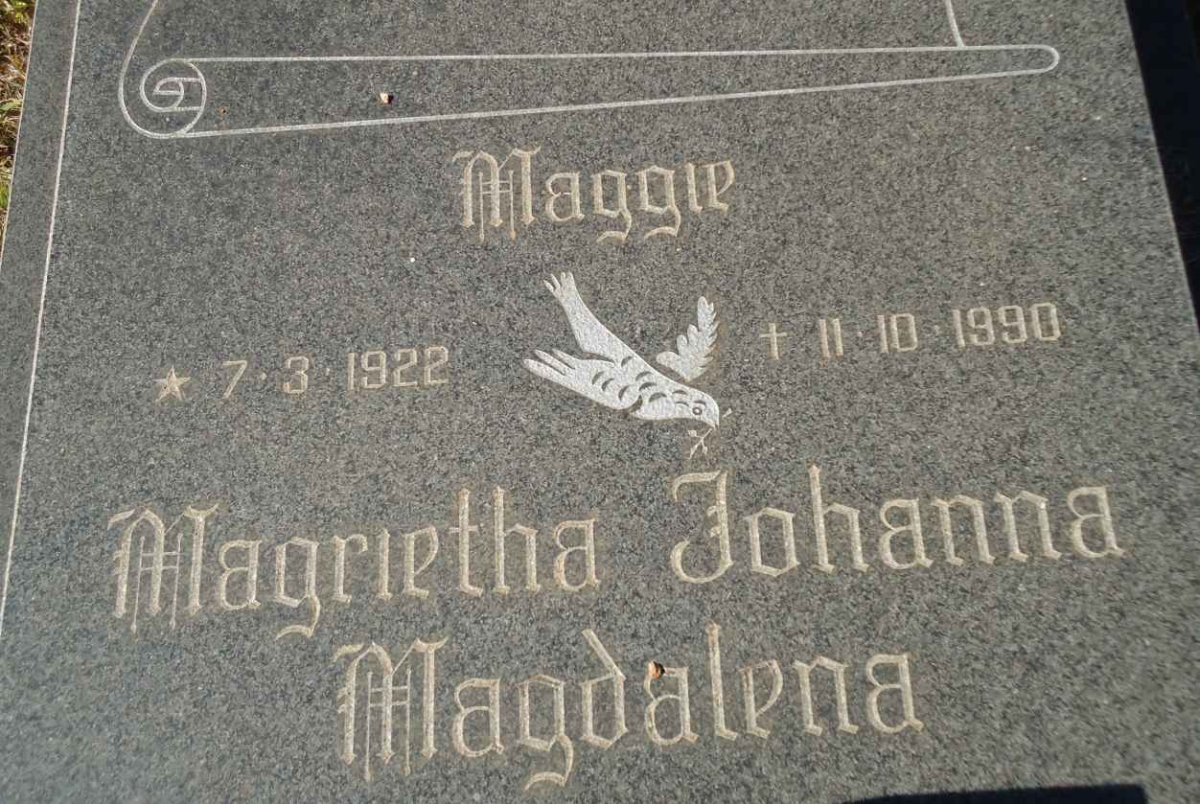 ? Magrietha Johanna Magdalena 1922-1990