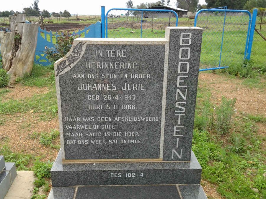 BODENSTEIN Johannes Jurie 1947-1966