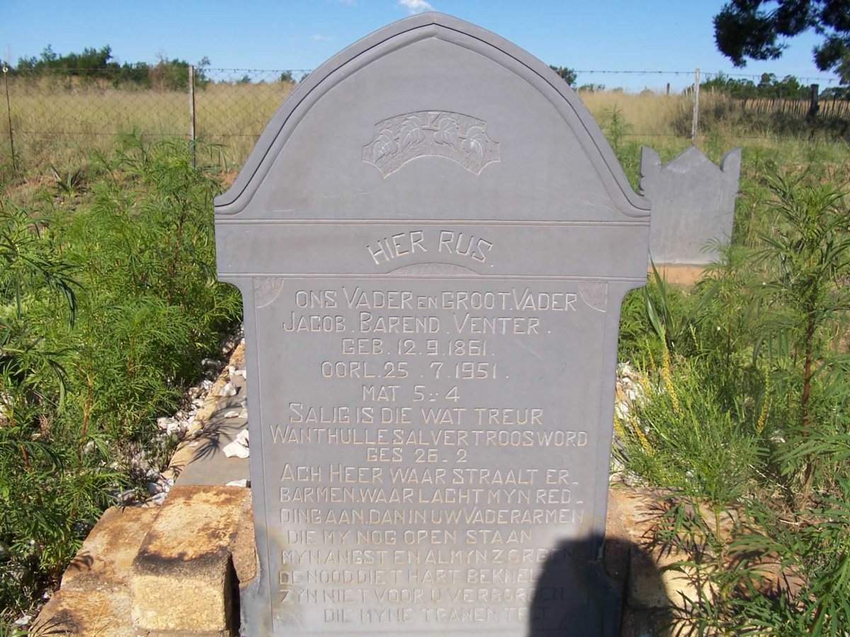 VENTER Jacob Barend 1861-1951