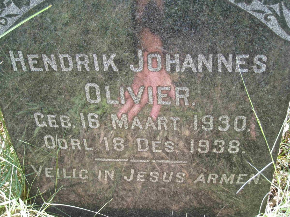 OLIVIER Hendrik Johannes 1930-1938