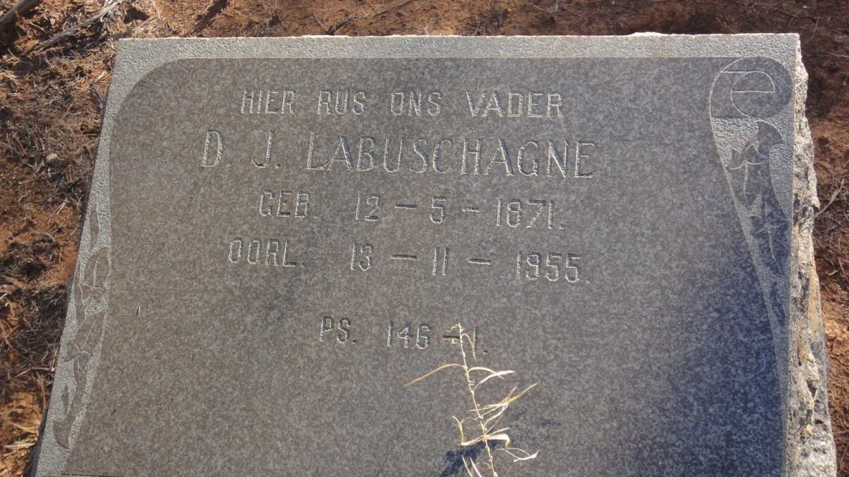 LABUSHAGNE D.J. 1871-1955