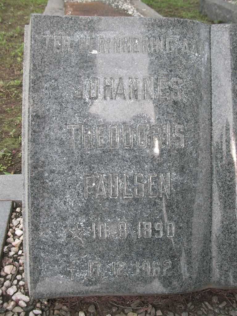 PAULSEN Johannes Theodoris 1890-1962