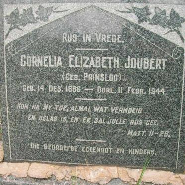 JOUBERT Cornelia Elizabeth nee PRINSLOO 1886-1944