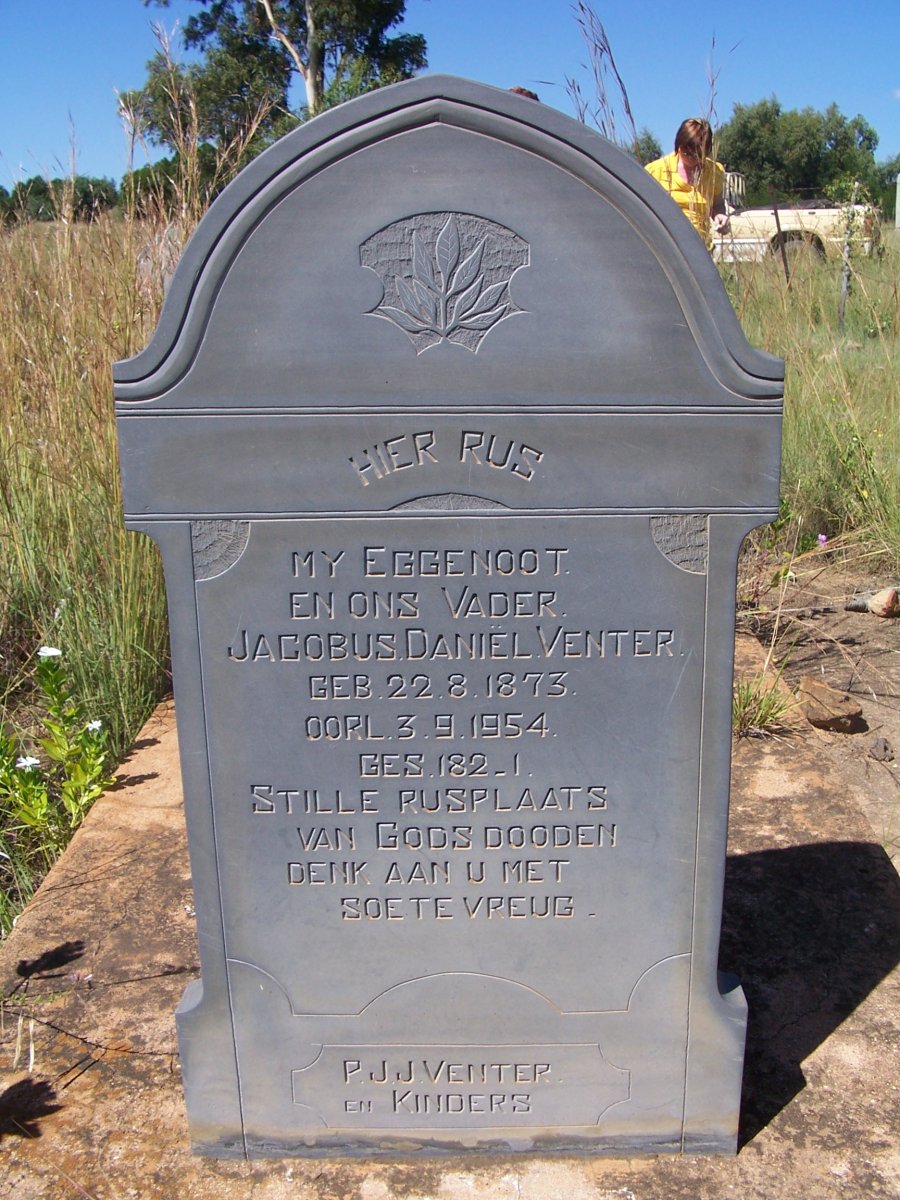 VENTER Jacobus Daniel 1873-1954