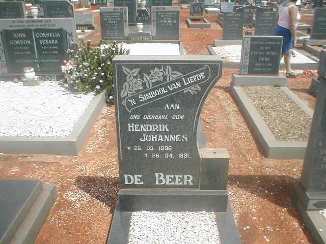 BEER Hendrik Johannes, de 1896-1981