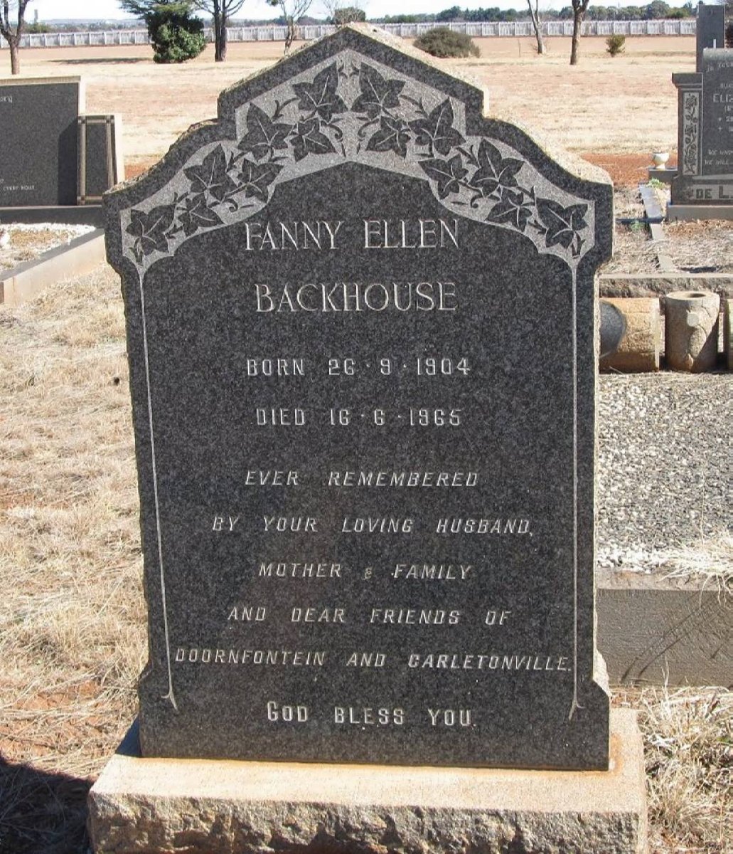 BACKHOUSE Fanny Ellen 1904-1965