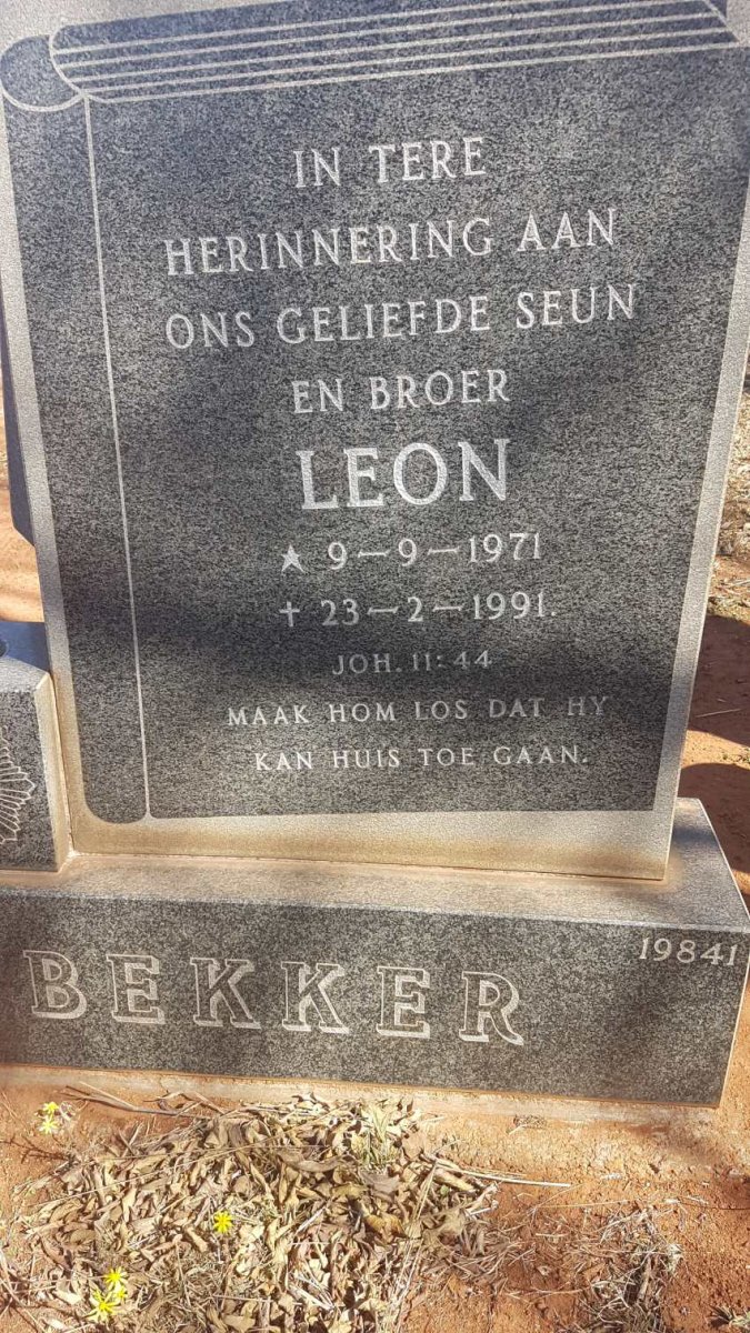 BEKKER Leon 1971-1991