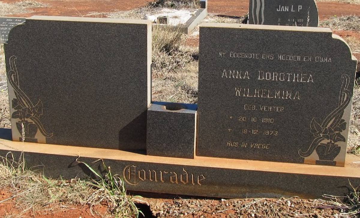 CONRADIE Emma Dorothea Wilhelmina nee VENTER 1910-1973