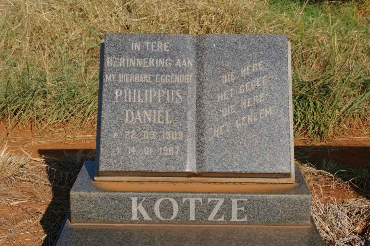 KOTZE Philippus Daniël 1903-1987