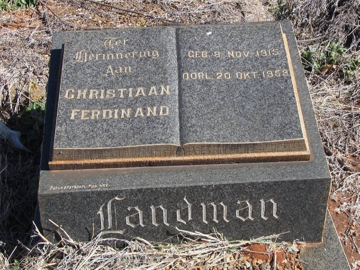 LANDMAN Christiaan Ferdinand 1915-1953