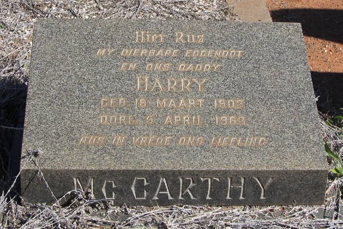McCARTHY Harry 1903-1963