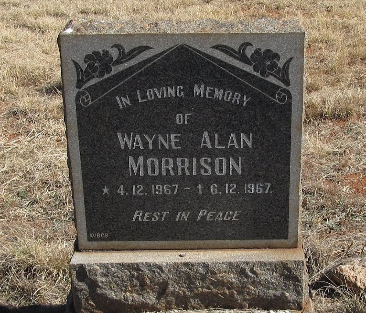 MORRISON Wayne Alan 1967-1967