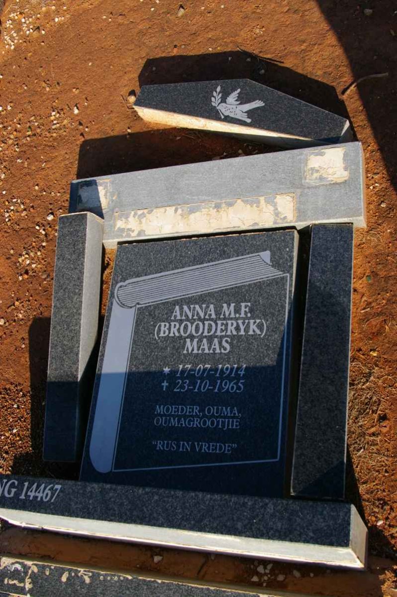 MAAS Anna M.E. nee BROODERYK 1914-1965