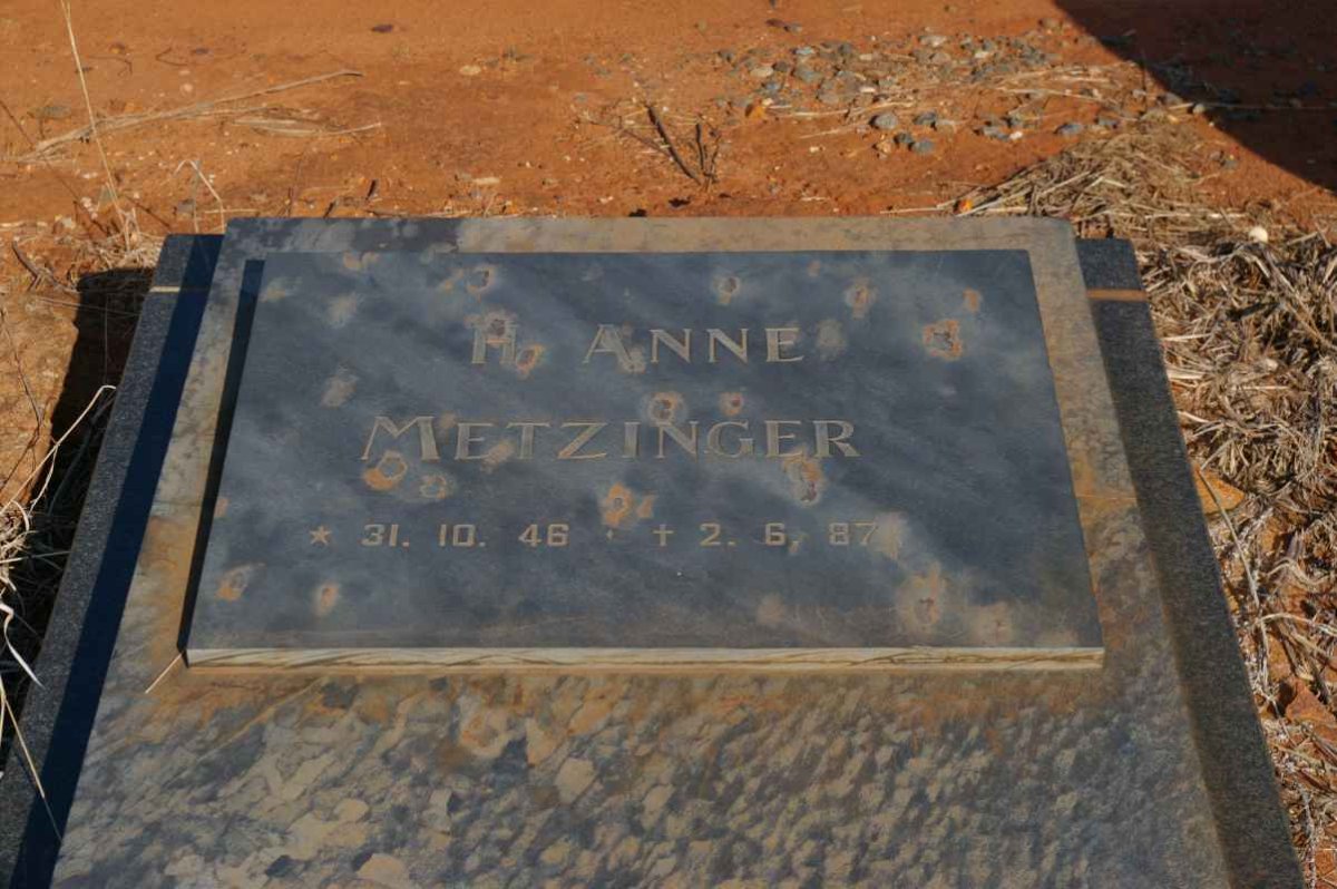 METZINGER H. Anne 1946-1987