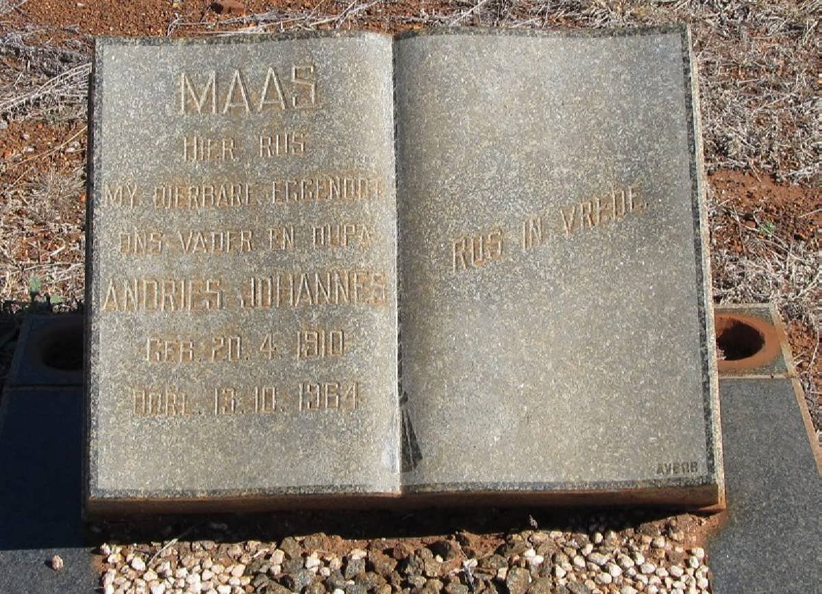 MAAS Andries Johannes 1910-1964