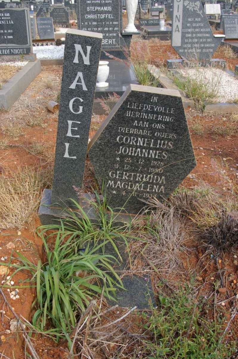 NAGEL Cornelius Johannes 1928-1980 &amp; Gertruida Magdalena 1934-