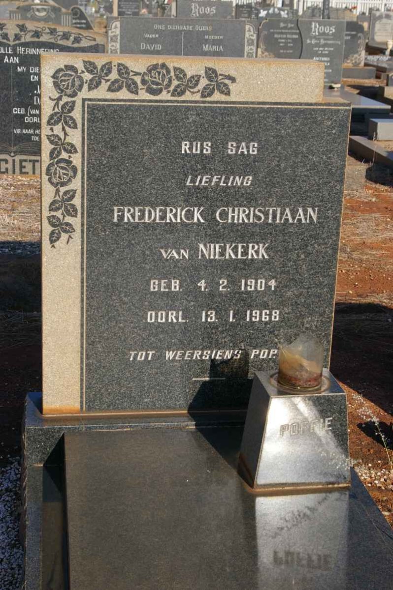 NIEKERK Frederick Christiaan, van 1904-1968