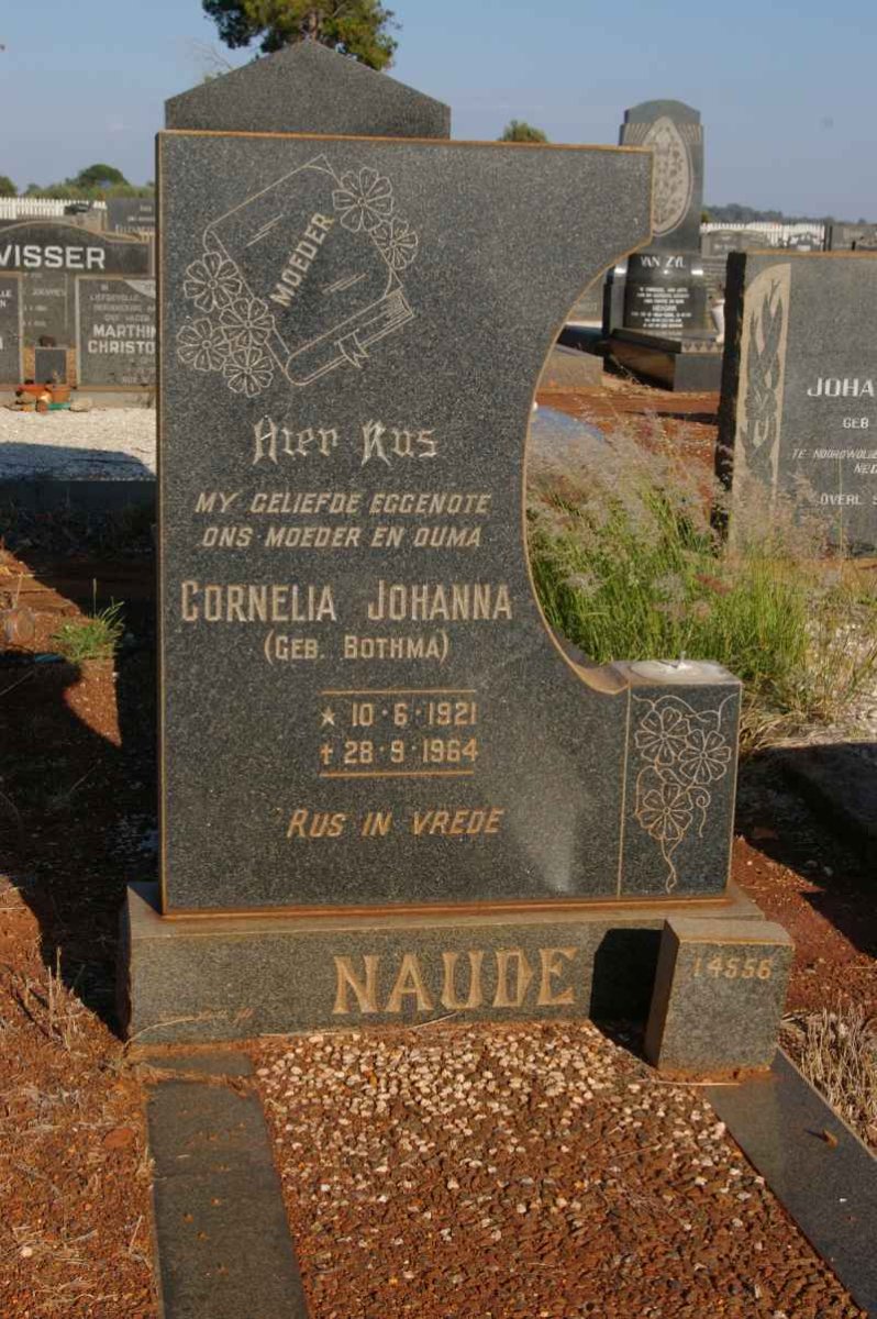 NAUDE Cornelia Johanna nee BOTHMA 1921-1964