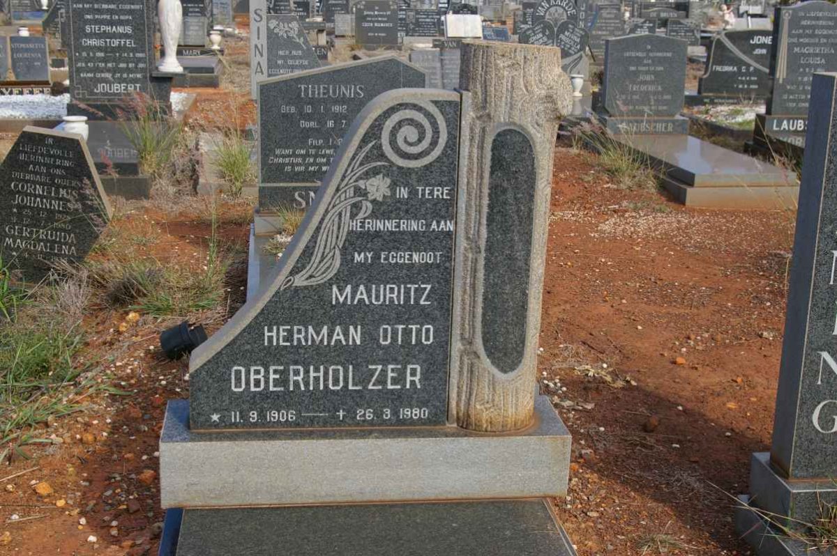 OBERHOLZER Mauritz Herman Otto 1906-1980