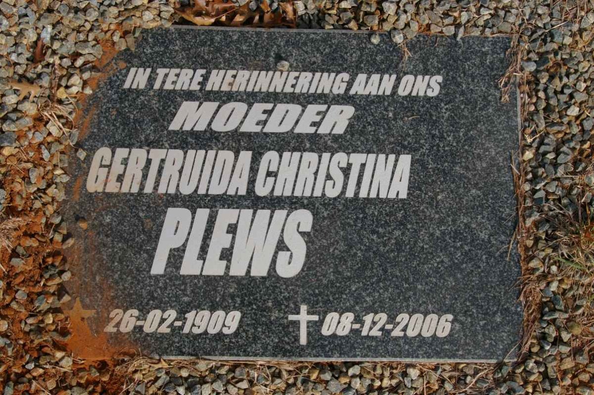 PLEWS Geretruida Christina 1909-2006