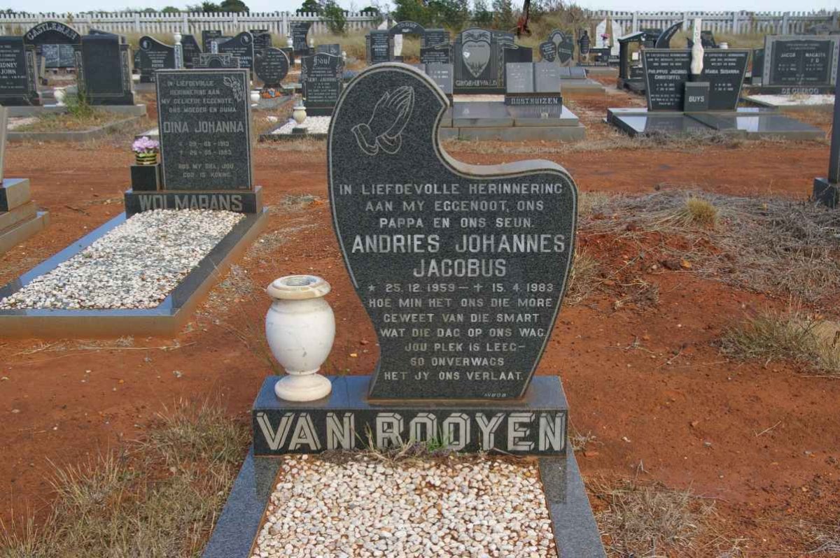 ROOYEN Andries Johannes Jacobus, van 1959-1983