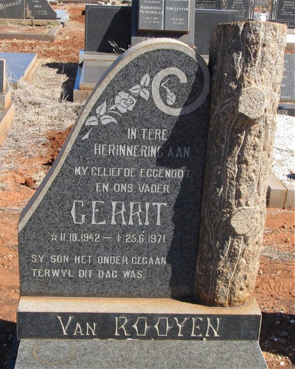 ROOYEN Gerrit, van 1942-1971