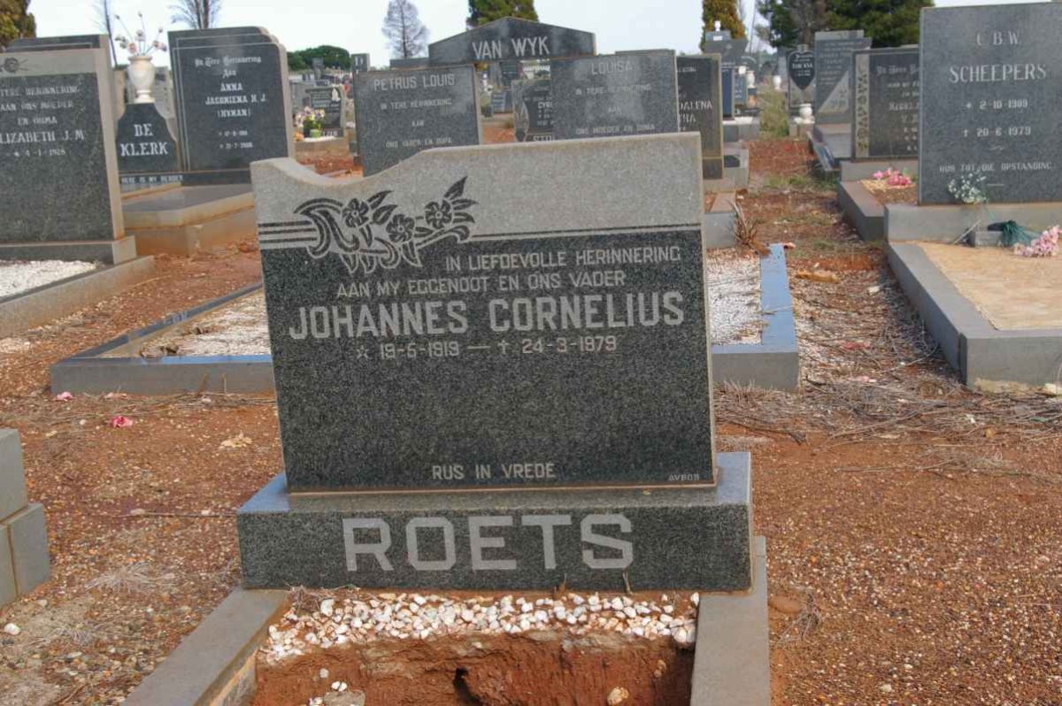 ROETS Johannes Cornelius 1919-1979